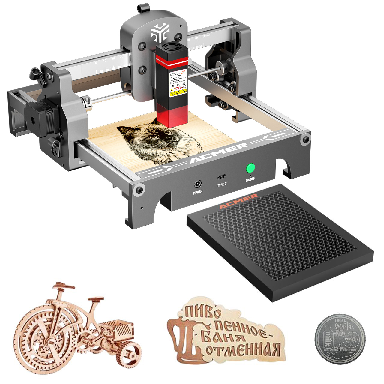 Mini Laser Engraver Cnc Router - Mesin Pengukir Laser Portabel ACMER Mini,