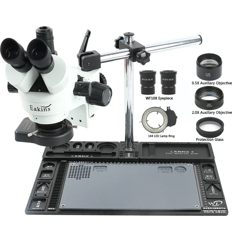 Mikroskop Stereo Aloi Aluminiu - Stereo Trinocular Microscope Pcb ulasan dan harga
